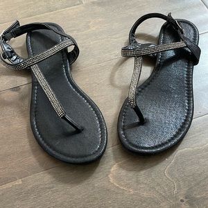 New Women Sandals Size 6, Black